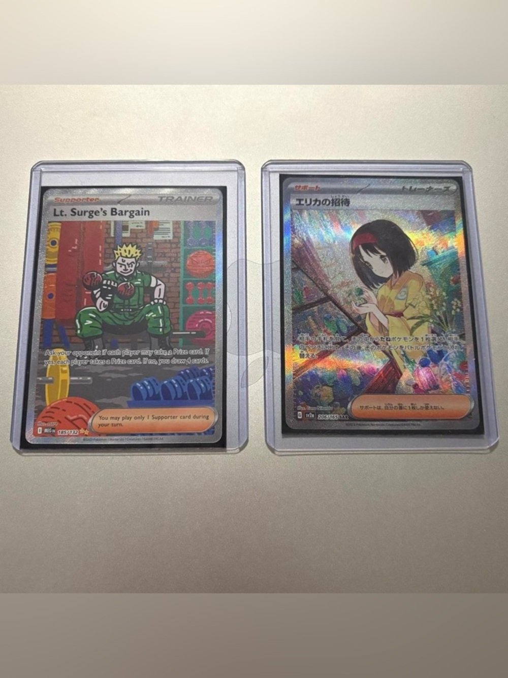 Lt. Surge's Bargain and Erika's Invitation Pokemon Cards